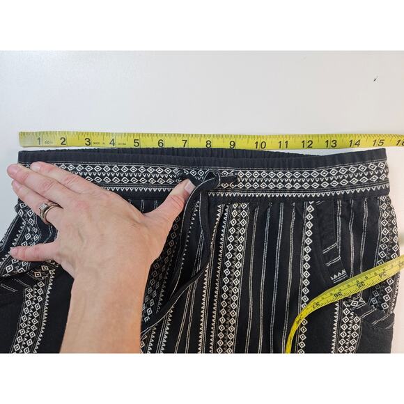 Anthropologie patch pocket ankle crop pants drawstring waist boho comfort small - Picture 8 of 11